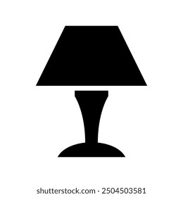 Bedside light bulb icon illustrated on background
