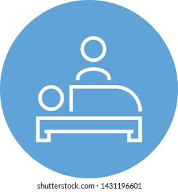 Bedside Manner Hospital Visit Outline Icon