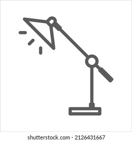 Bedside Study Work Desk Table Lamp Simple Line Icon