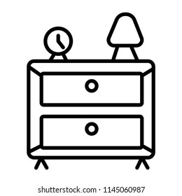 Bedside table icon