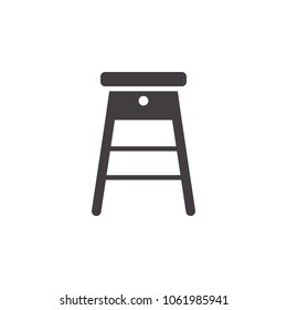 bedside table icon design with glyph style. furniture collection series. vector illustration.