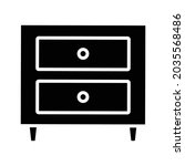 bedside table icon on a white background use for web and mobile
