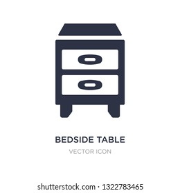 bedside table icon on white background. Simple element illustration from Furniture concept. bedside table sign icon symbol design.