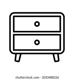 bedside table icon on a white background use for web and mobile
