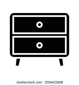 icono de mesa de noche en fondo blanco para web y móvil
