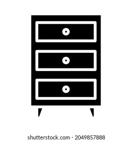bedside table icon on a white background use for web and mobile