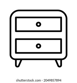 bedside table icon on a white background use for web and mobile