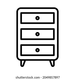 bedside table icon on a white background use for web and mobile