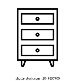 bedside table icon on a white background use for web and mobile