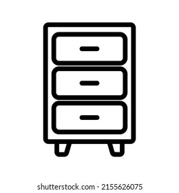 bedside table icon on a white background use for web and mobile. eps 10