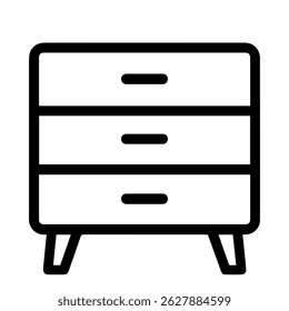 Bedside table icon on white background vector
Vector icon household items home