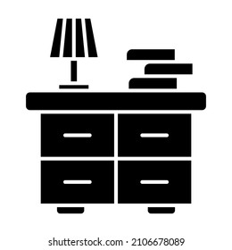 Bedside Table icon vector image. Can also be used for web apps, mobile apps and print media.