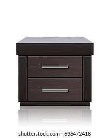 bedside table isolated on a white background