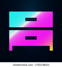 Bedside table nolan icon. Simple thin line, outline vector of furniture icons for ui and ux, website or mobile application