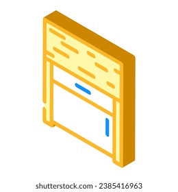 bedside table top view isometric icon vector. bedside table top view sign. isolated symbol illustration