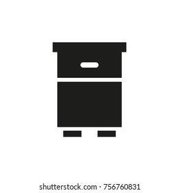 bedside table vector icon