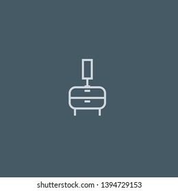 Bedside Table vector icon. Bedside Table concept stroke symbol design. Thin graphic elements vector illustration, outline pattern for your web site design, logo, UI. EPS 10.