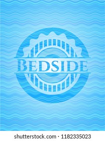 Bedside water wave concept badge.