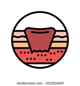 bedsore pressure ulcers disease color icon vector. bedsore pressure ulcers disease sign. isolated symbol illustration