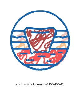 bedsore pressure ulcers disease doodle icon sketch vector. bedsore pressure ulcers disease sign. isolated symbol illustration