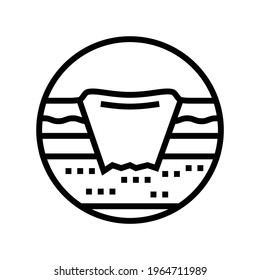 bedsore pressure ulcers disease line icon vector. bedsore pressure ulcers disease sign. isolated contour symbol black illustration