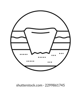 bedsore pressure ulcers disease line icon vector. bedsore pressure ulcers disease sign. isolated contour symbol black illustration