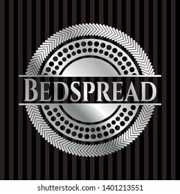 Bedspread silver shiny emblem]. Vector Illustration. Mosaic.