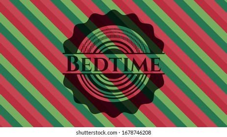 Bedtime christmas colors emblem. Vector Illustration. Detailed.