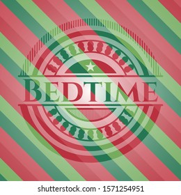 Bedtime christmas style emblem. Vector Illustration. Detailed.