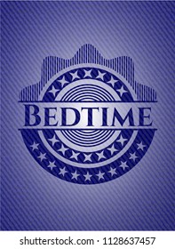 Bedtime emblem with jean high quality background