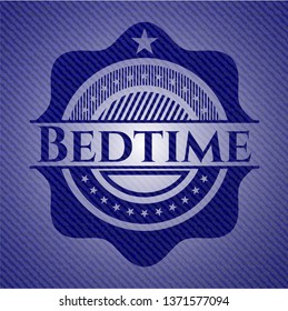 Bedtime emblem with jean high quality background