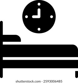 bedtime glyph icon illustration vector