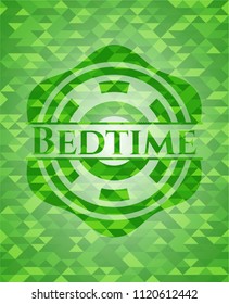 Bedtime green mosaic emblem