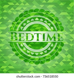 Bedtime green mosaic emblem