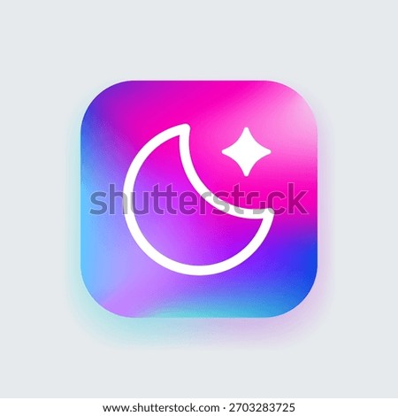Bedtime icon for AI-powered sleep tracking, nighttime mode activation and intelligent rest optimization in wellness platforms Smart sleep routines, automated quiet mode and enhanced nighttime settings