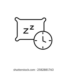 Bedtime icon logo sign set vector outline