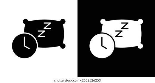 Coleção de símbolos de ícone de hora de cama. Ilustração de stock de vetor plano.