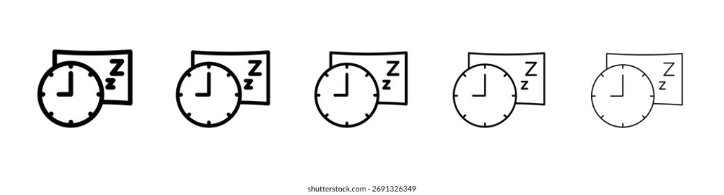 Bedtime icon. Thin line icons collection for web ui.