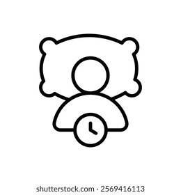 Bedtime icon Vector logo outline