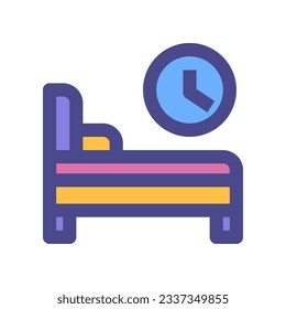 icono de la hora de acostarse para tu sitio web, móvil, presentación y diseño de logotipo.
