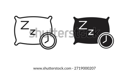 Bedtime icons, vector symbols. filled flat sign