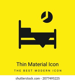 Bedtime minimal bright yellow material icon