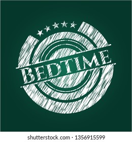 Bedtime on chalkboard