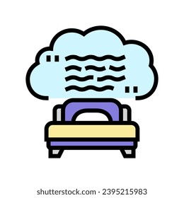 bedtime prayer sleep night color icon vector. bedtime prayer sleep night sign. isolated symbol illustration