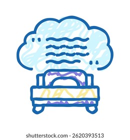 adormecimento dormir noite ícone doodle esboço vetor. adormecimento dormir noite sinal. símbolo isolado ilustração
