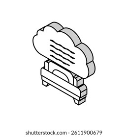 bedtime prayer sleep night isometric icon vector. bedtime prayer sleep night sign. isolated symbol illustration