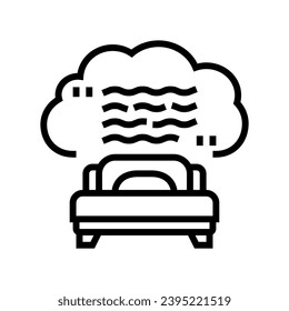 bedtime prayer sleep night line icon vector. bedtime prayer sleep night sign. isolated contour symbol black illustration