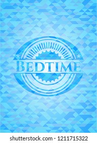 Bedtime realistic light blue emblem. Mosaic background
