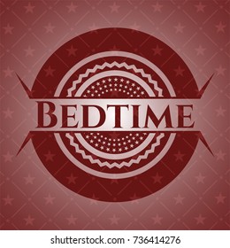 Bedtime red emblem. Vintage.