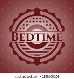 Bedtime red icon or emblem